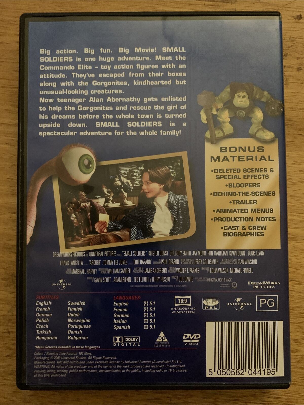 Small Soldiers (DVD, 1998) Gregory Smith, Kirsten Dunst. Region 4