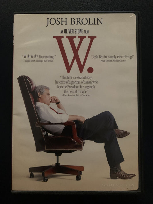 W. (DVD, 2008) Oliver Stone, Josh Brolin. George Bush Film - Region 1