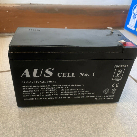 Aus Cell No.1 Sealed Lead Acid Rechargeable Alarm UPS Battery 12V7Ah CJ12-7