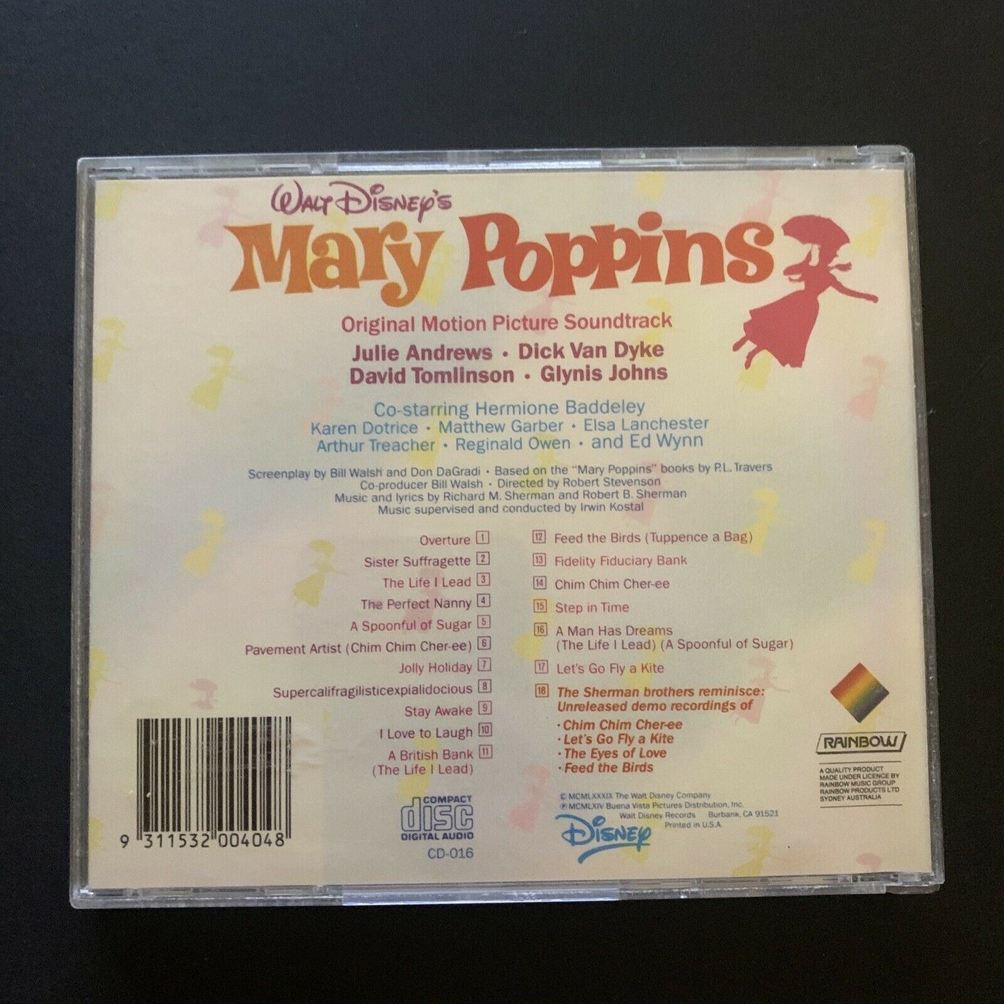 Walt Disney Mary Poppins - Original Motion Picture Soundtrack CD