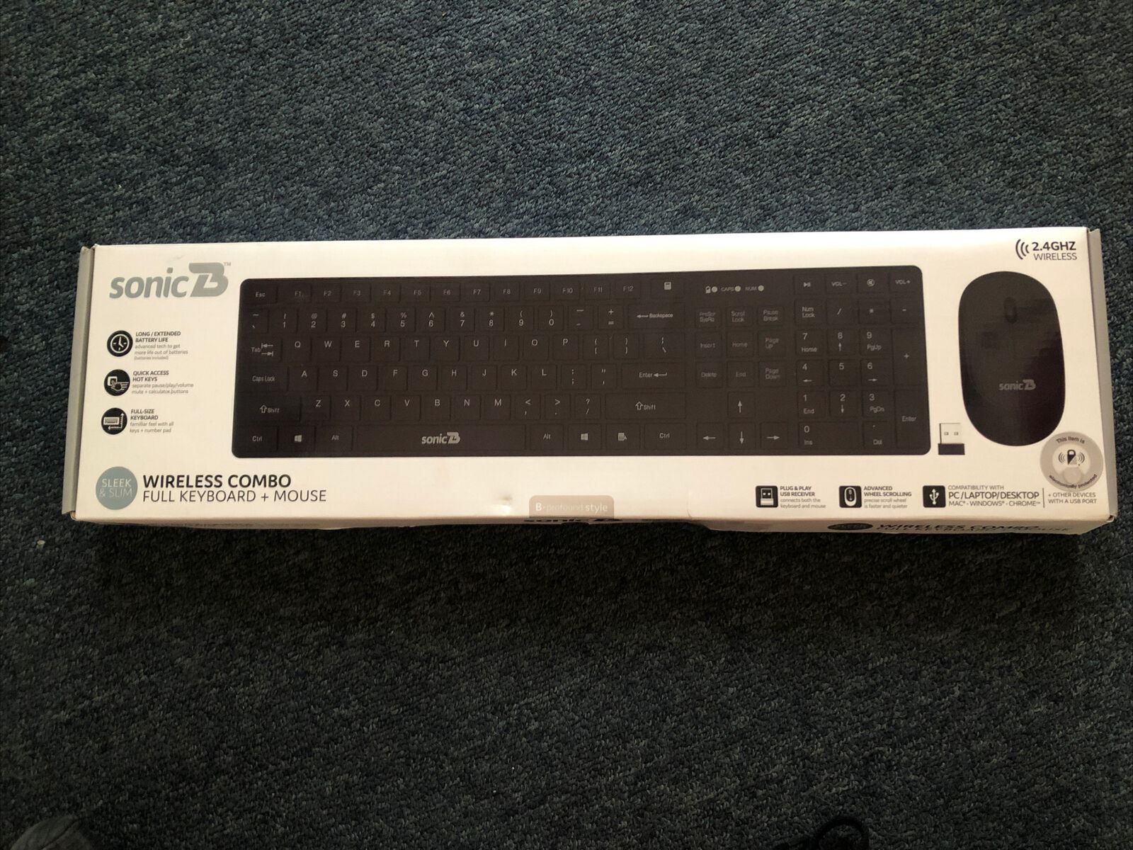 Sonic B Wireless Combo Full Keyboard + Mouse – Retro Unit