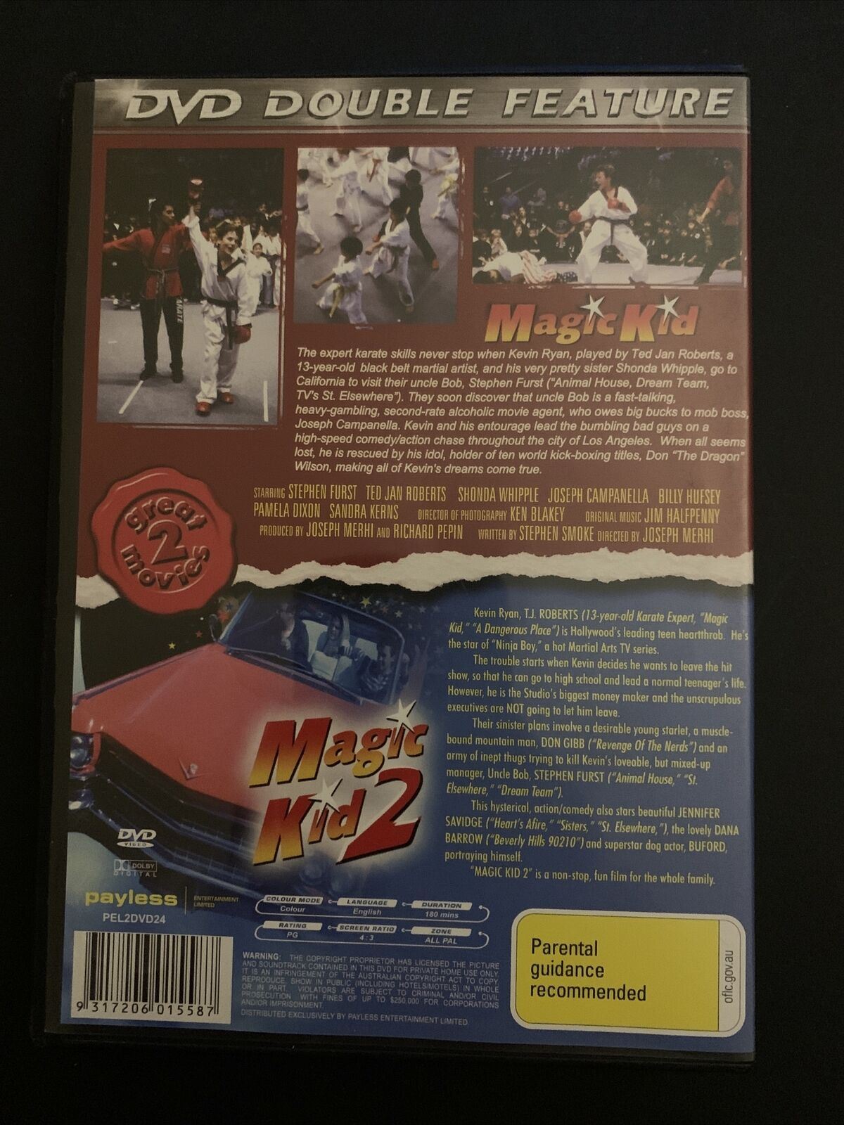 Magic Kid / Magic Kid 2 (DVD, 1993, 2-Disc Set) Stephen Furst, Shonda Whipple