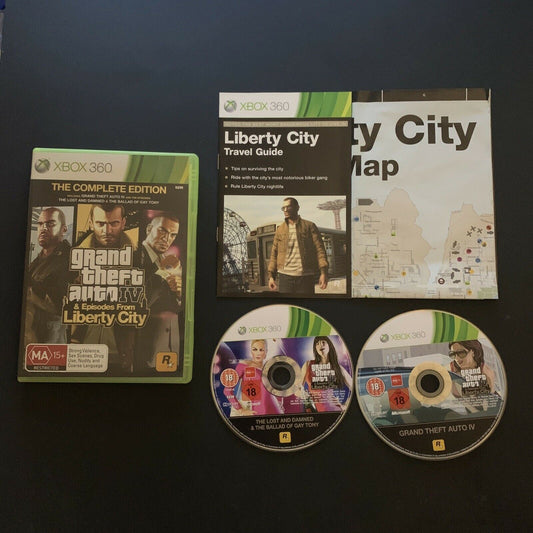Grand Theft Auto IV: The Complete Edition (Xbox 360) Main +All Eps, Manual + Map