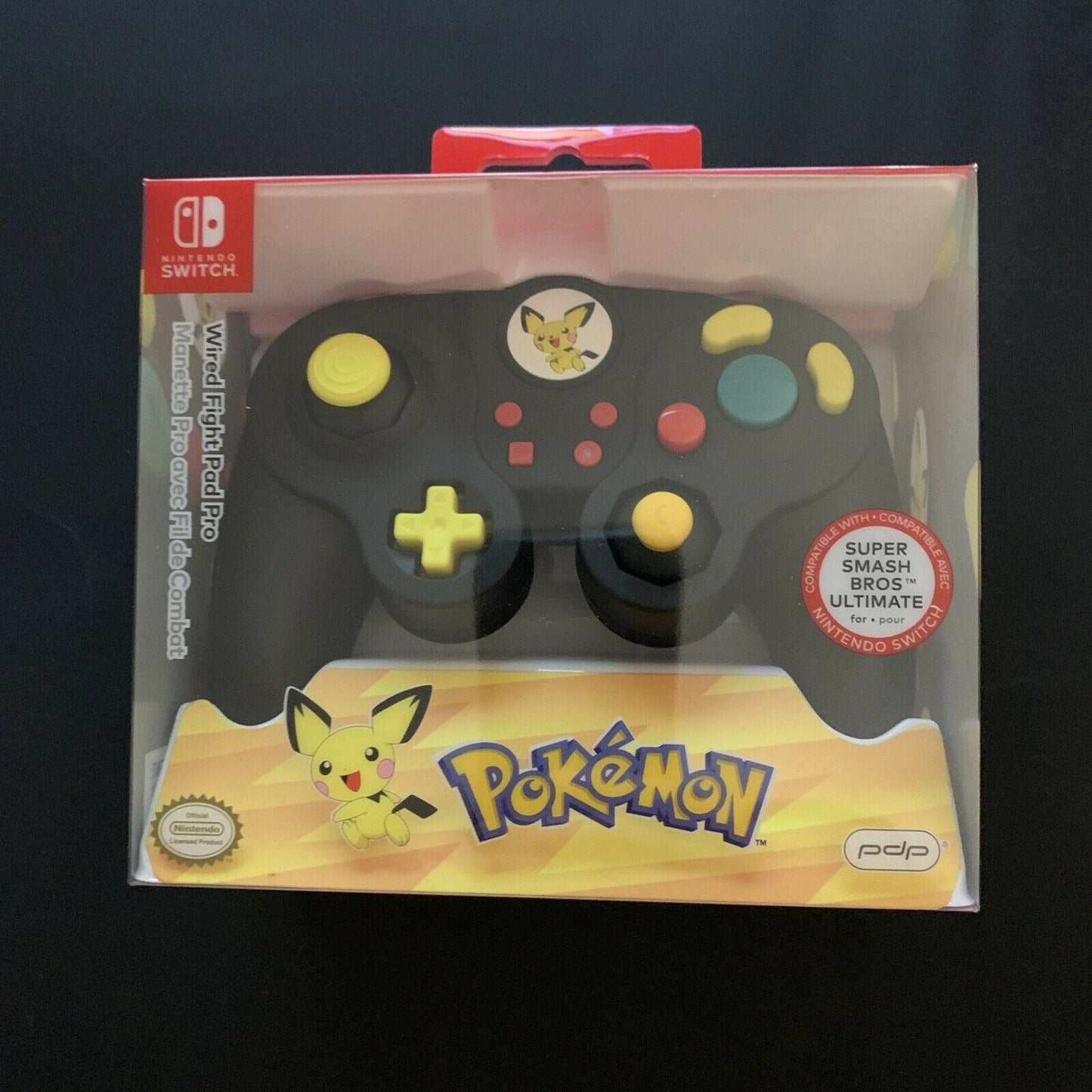 Official Nintendo Switch Pokemon Edition Wired Fight Pad Pro Controller NEW