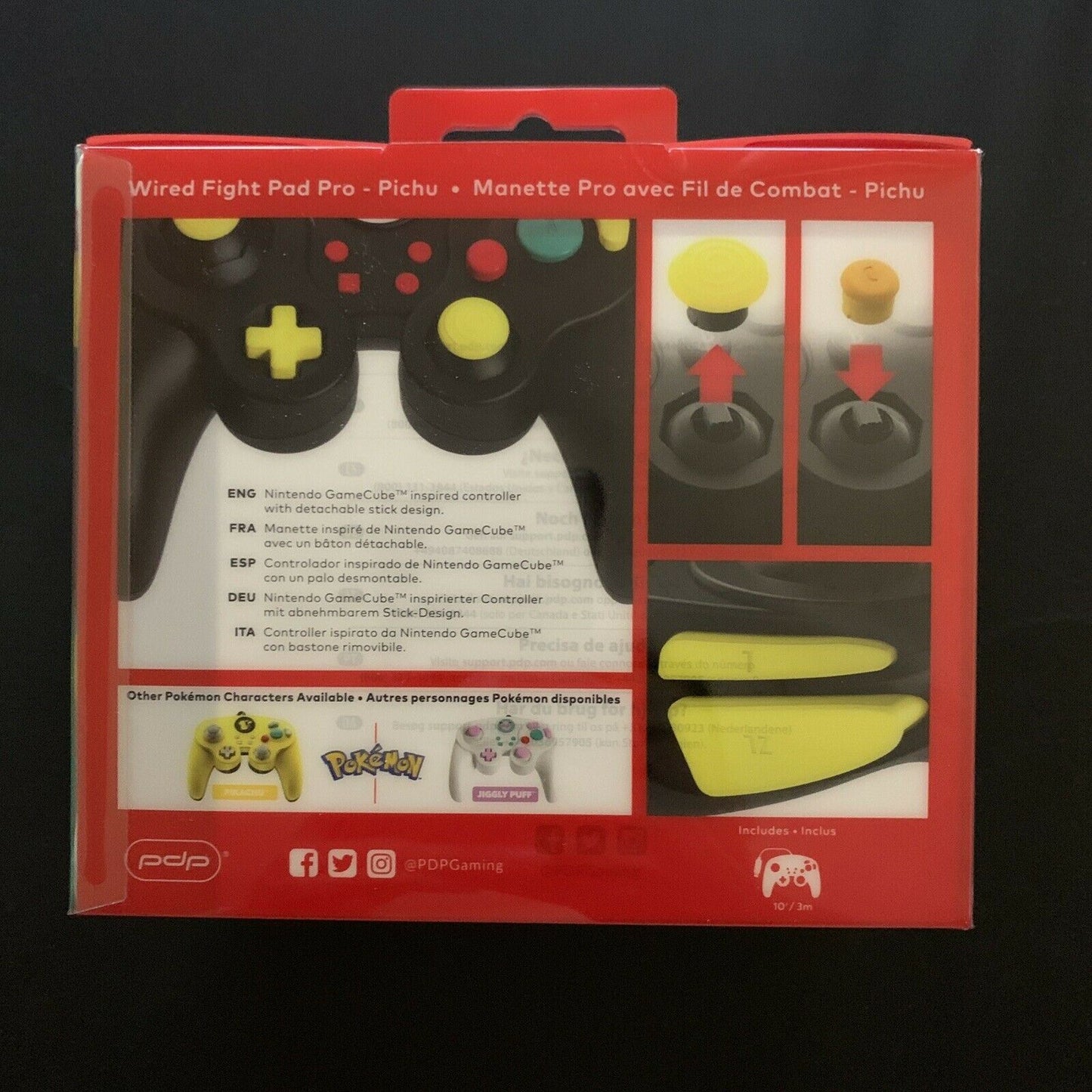 Official Nintendo Switch Pokemon Edition Wired Fight Pad Pro Controller NEW