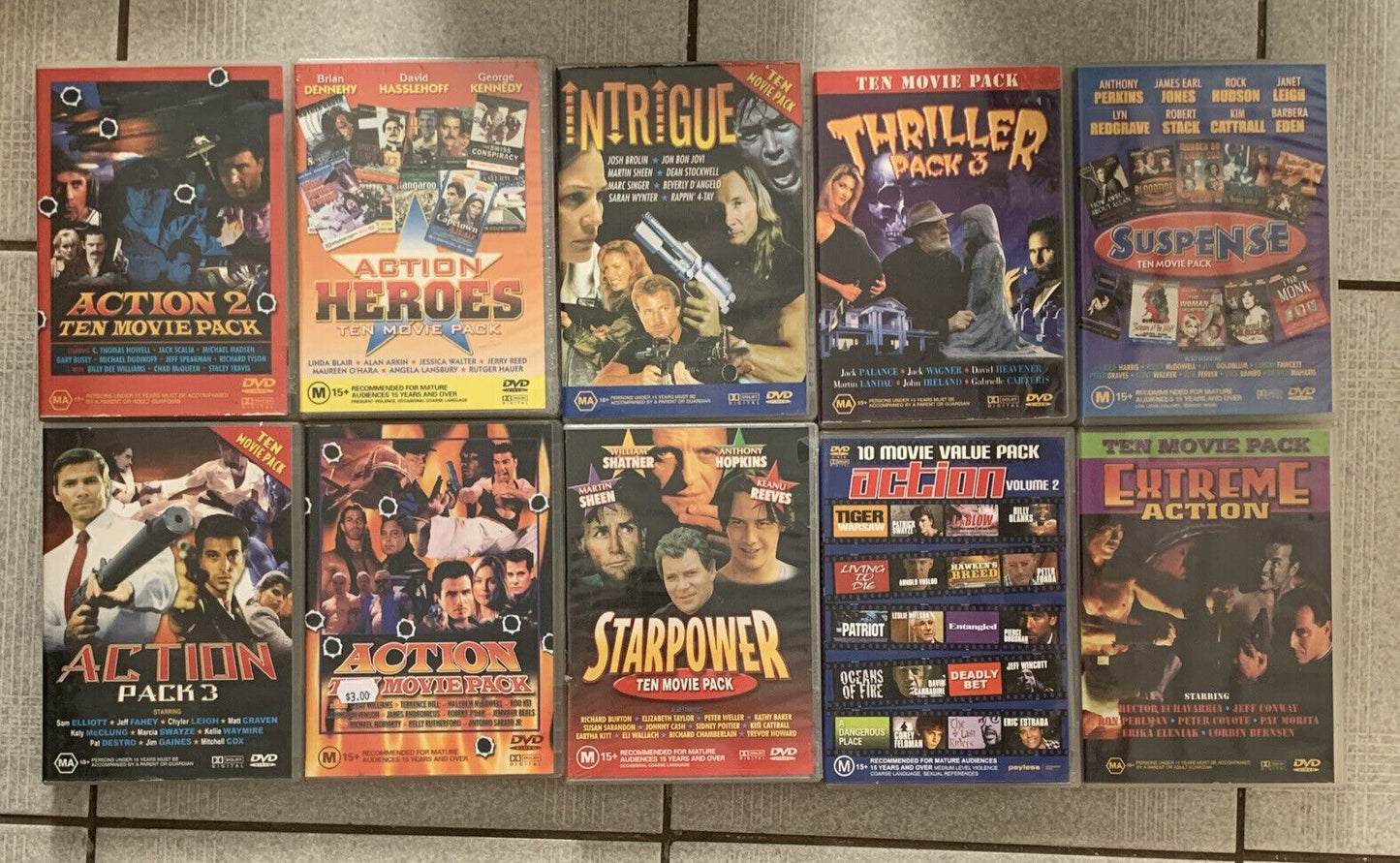 100x Action Movies! DVD Rock Hudson, Jeanne ClaudeVan Damme,  Chuck Norris more..