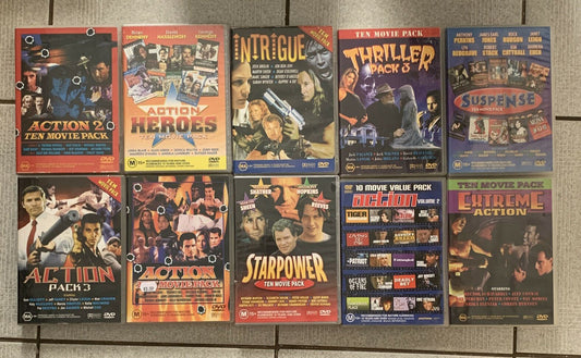 100x Action Movies! DVD Rock Hudson, Jeanne ClaudeVan Damme,  Chuck Norris more..