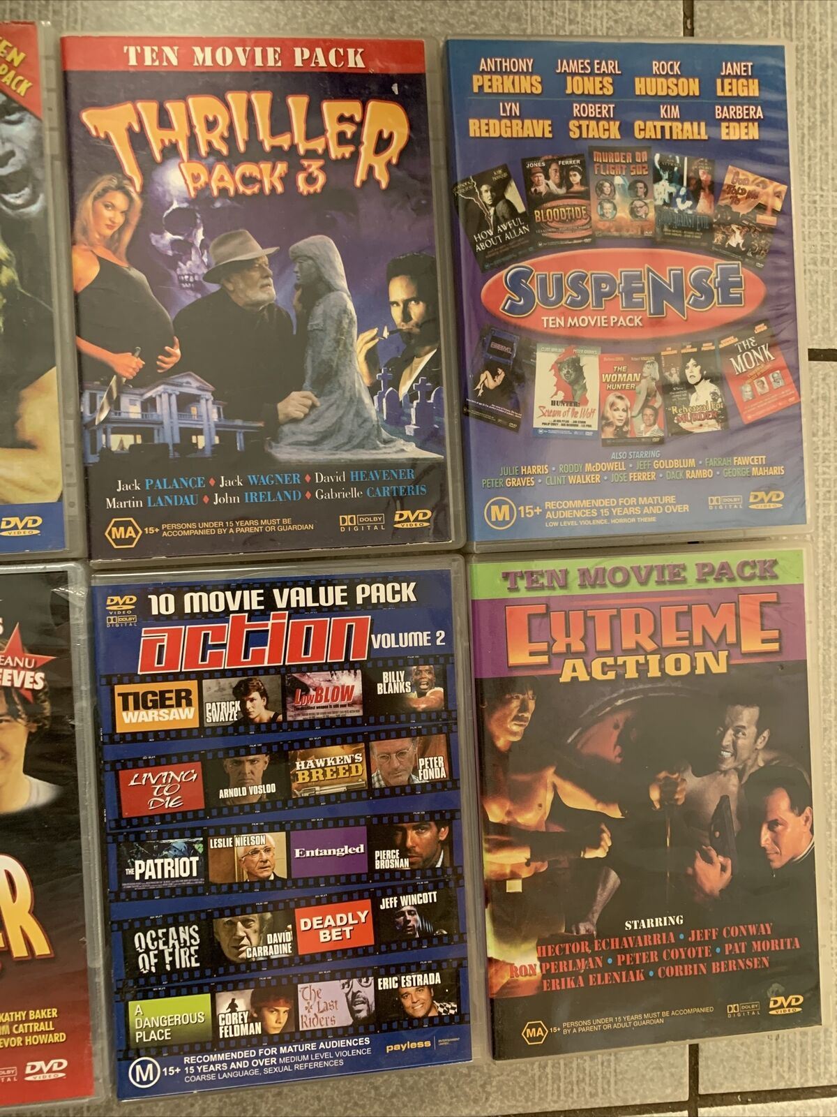 100x Action Movies! DVD Rock Hudson, Jeanne ClaudeVan Damme,  Chuck Norris more..