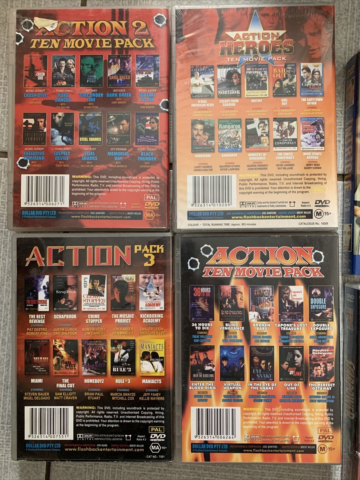 100x Action Movies! DVD Rock Hudson, Jeanne ClaudeVan Damme,  Chuck Norris more..