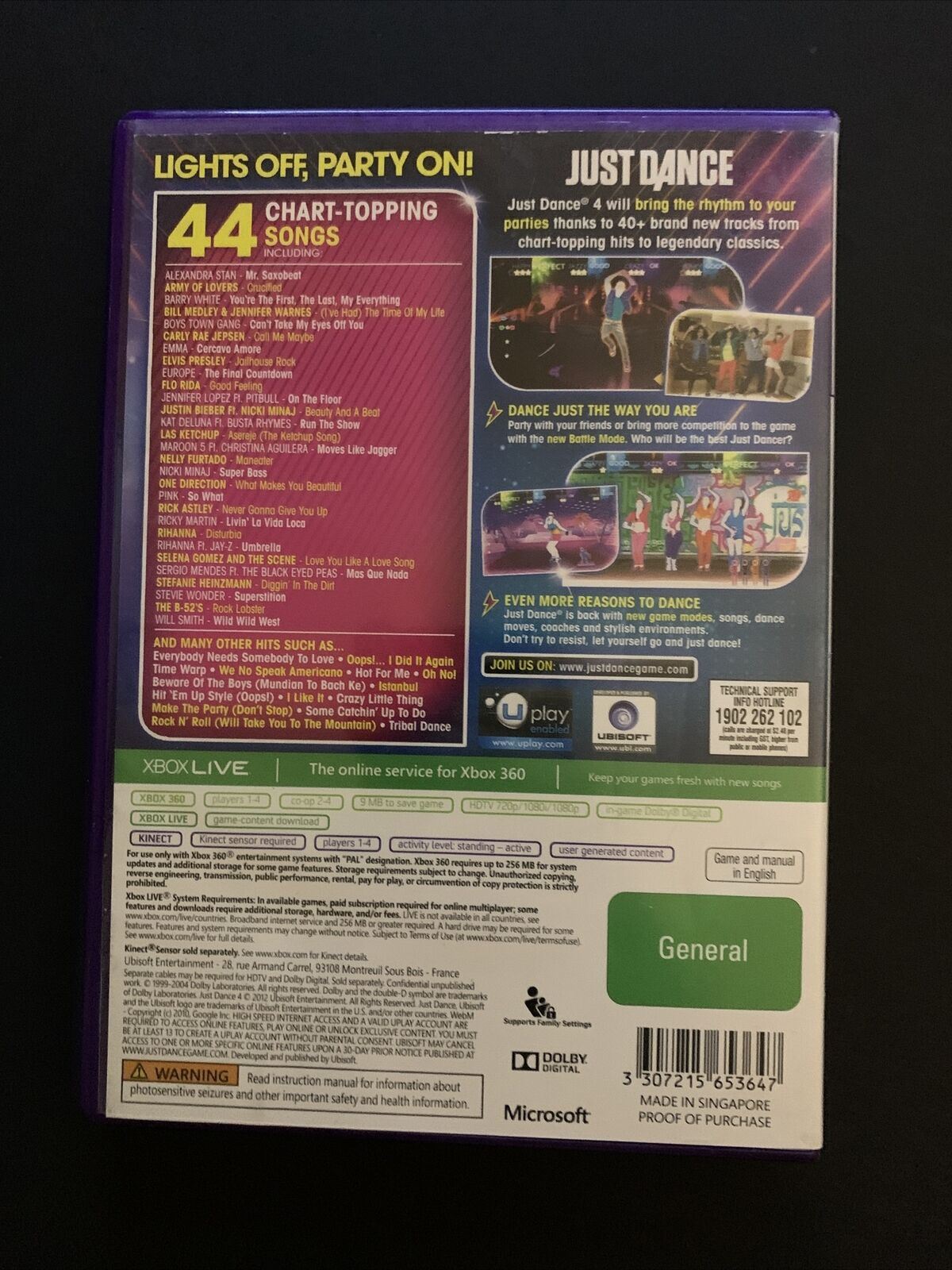 Just Dance 4 - Microsoft Xbox 360 Game PAL with Manual