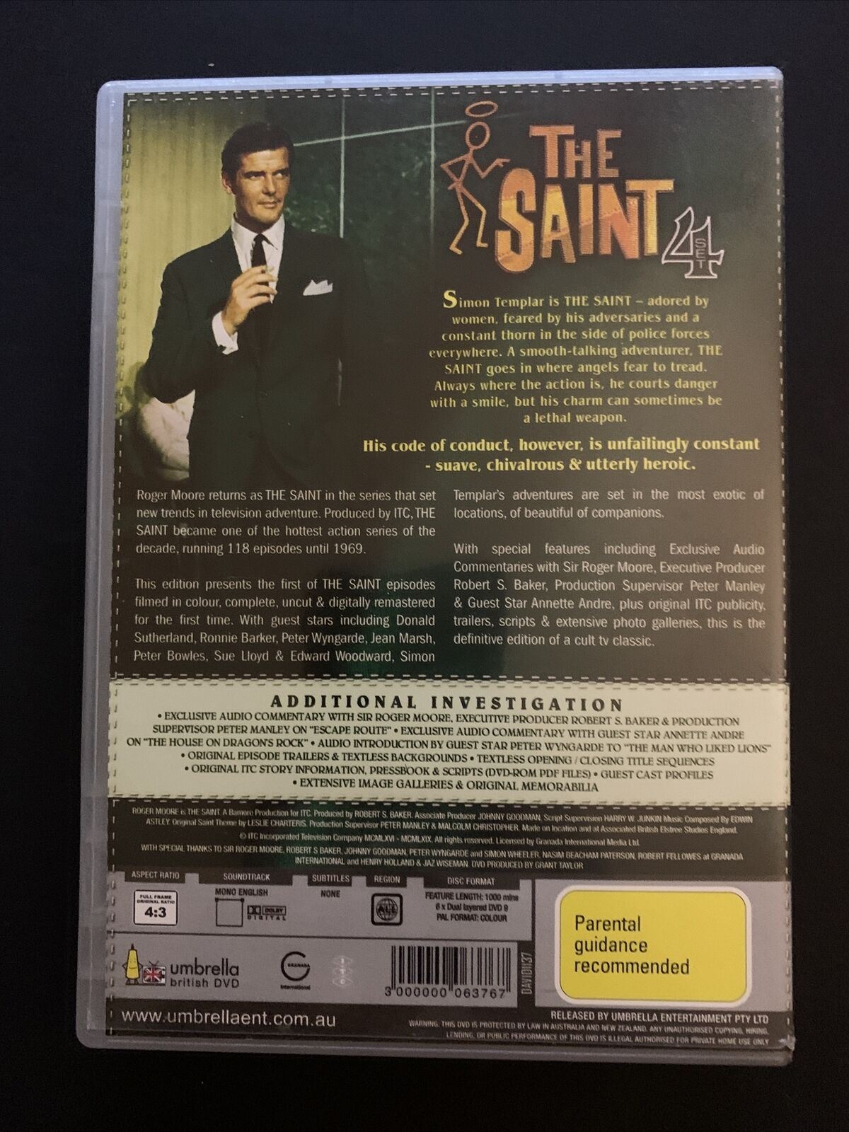 The Saint: Set 4 (DVD, 1962, 6-Disc) Roger Moore, Ivor Dean, Leslie Crawford