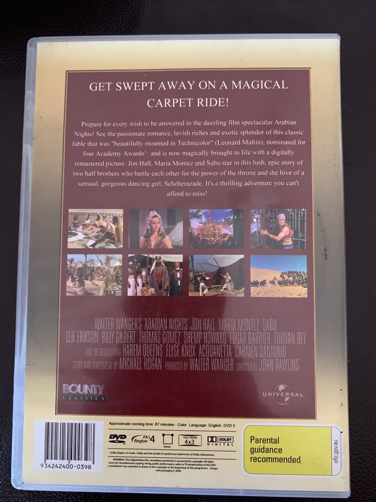 Arabian Nights (DVD, 1942) Jon Hall, Maria Montez, Sabu