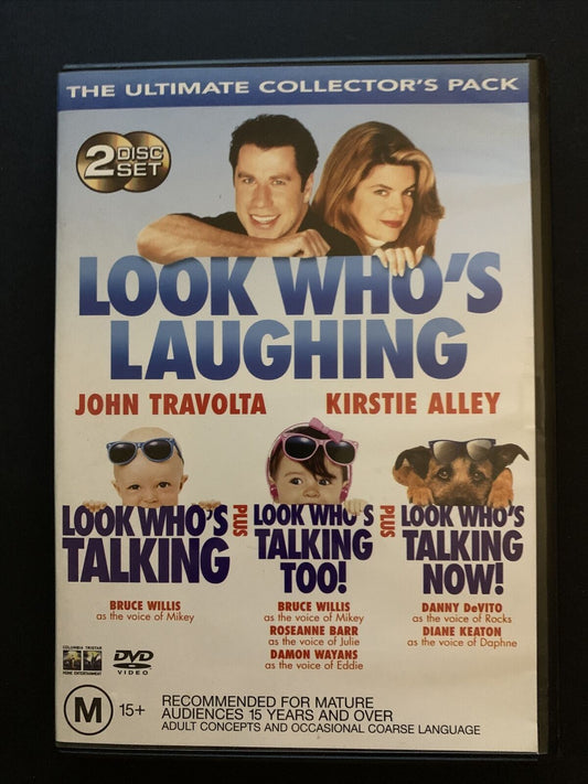 Look Who's Talking Trilogy 1,2,3 (DVD, 1989) John Travolta, Kirstie Alley