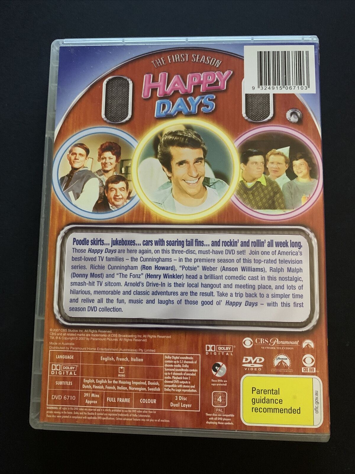 Happy Days - Season 1 (DVD, 1974) Ron Howard, Henry Winkler - Region 2&4