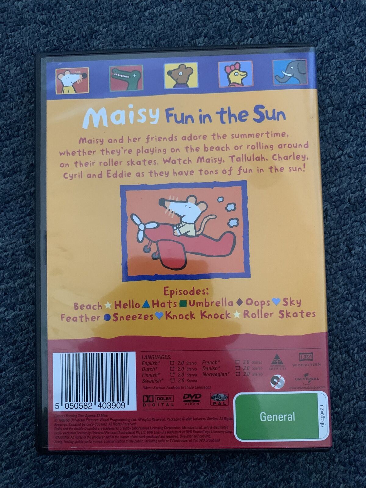 Maisy - Fun In The Sun (DVD, 2005) Region 2,4,5