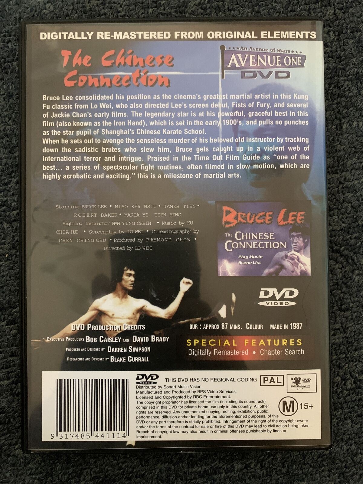 The Chinese Connection - Fist of Fury (DVD, 1987) Bruce Lee