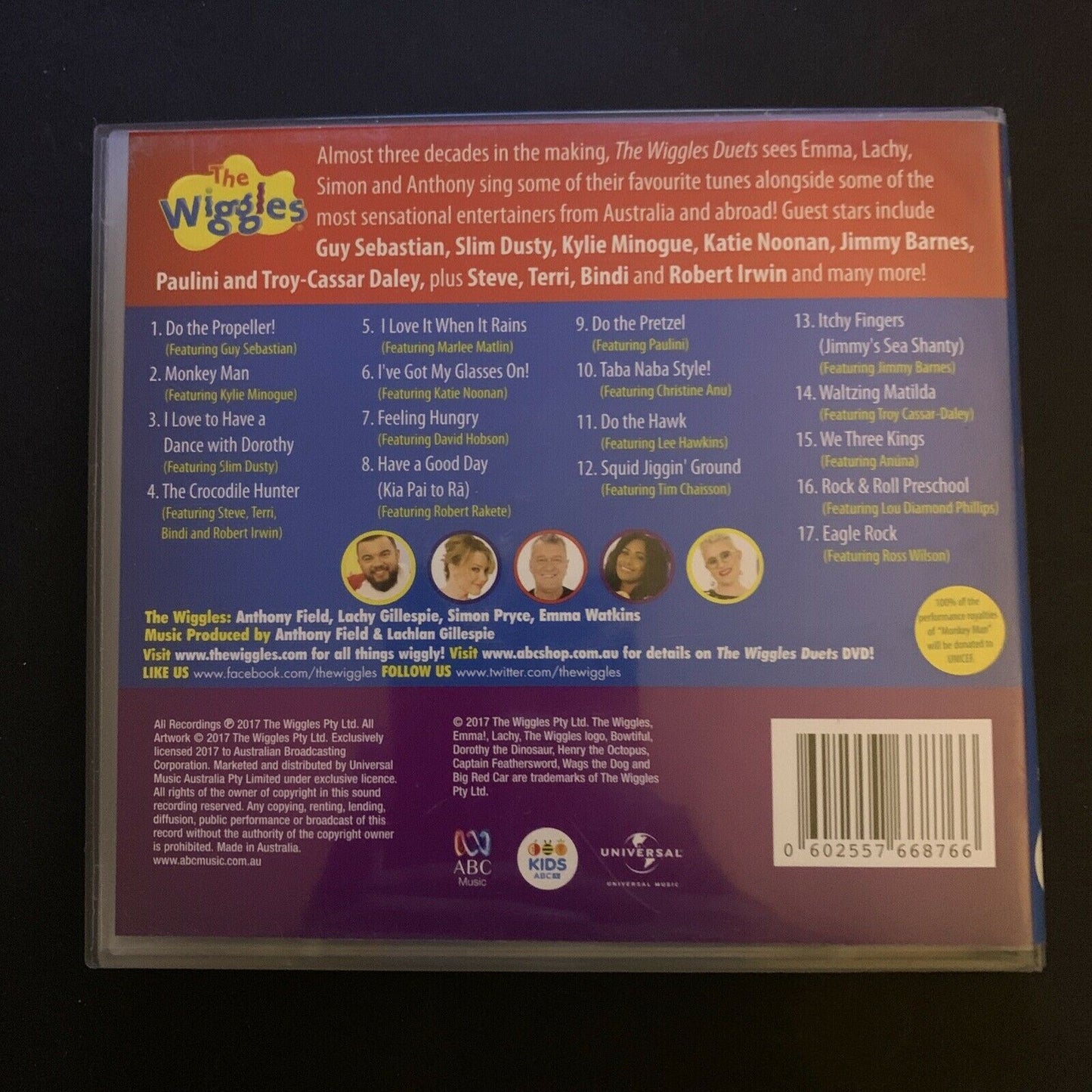 The Wiggles Duets (CD) Slim Dusty, Jimmy Barnes, Steve Irwin, Guy Sebastian...