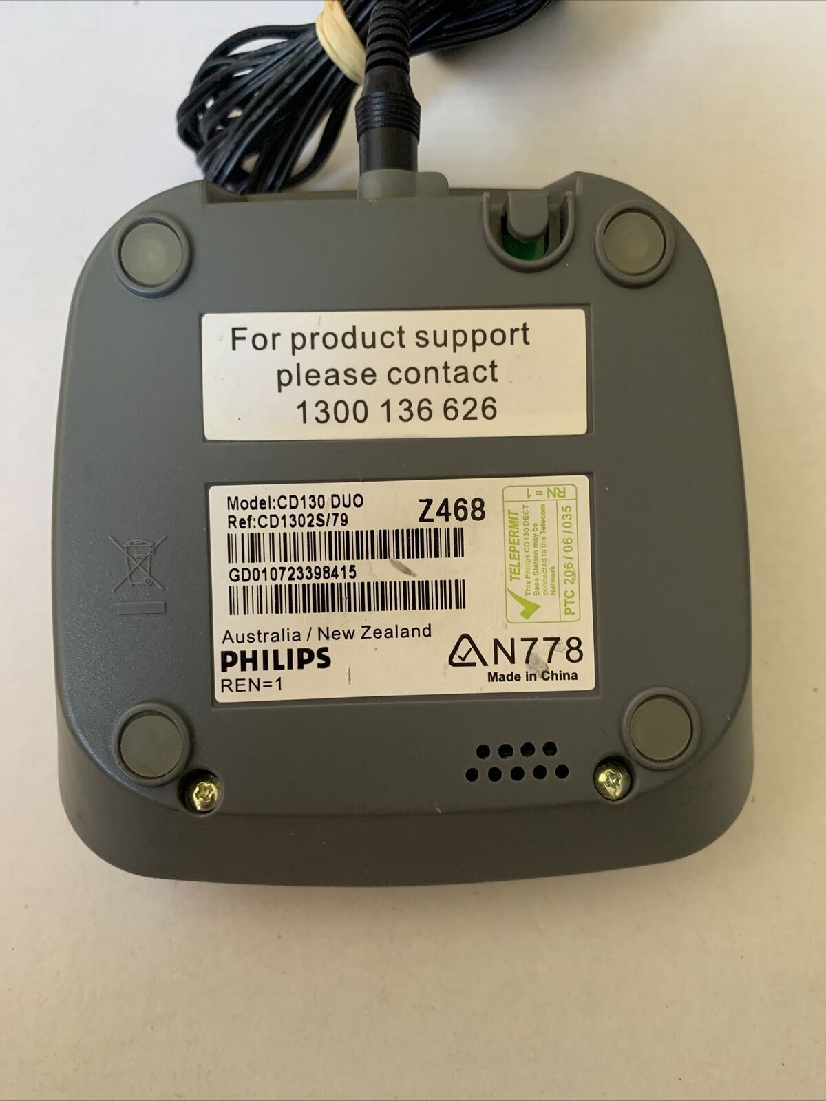 Genuine Philips CD130 Duo Phone Charger & AC Adaptor