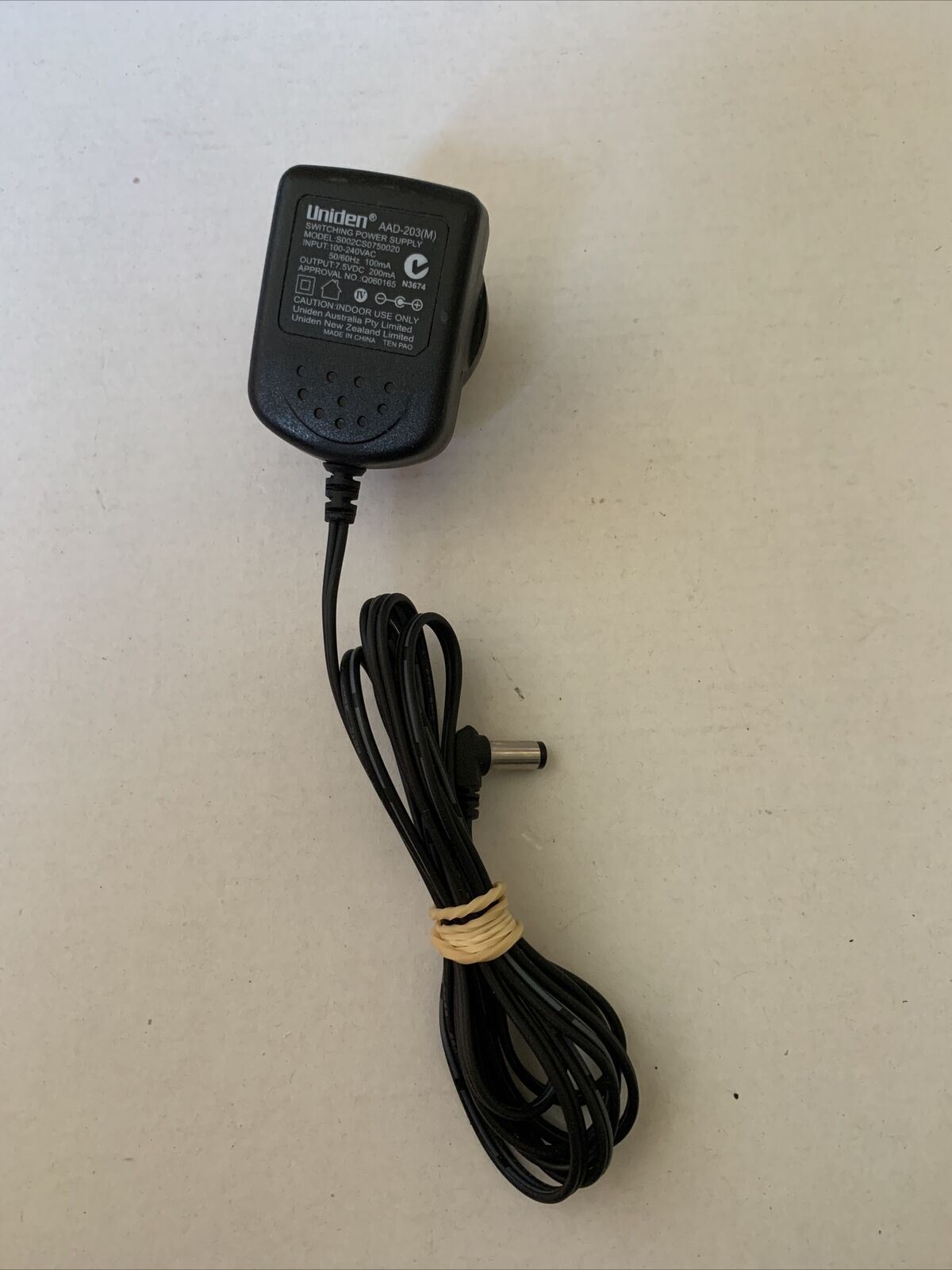 Genuine Uniden AAD-203(M) Switching Power Supply 7.5v 200mA AC Adaptor