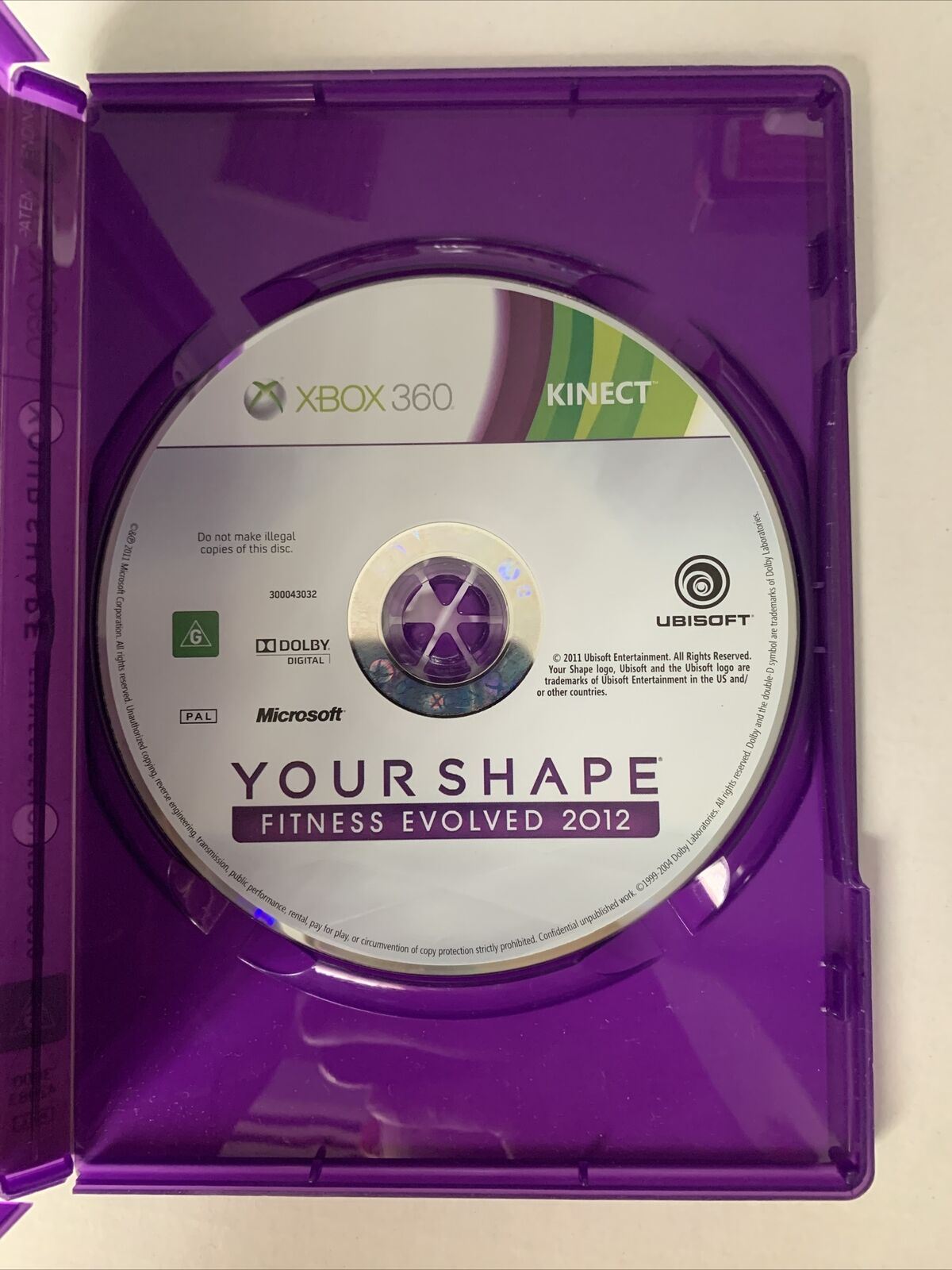 Your Shape Fitness Evolved 2012 - Xbox 360 KINECT SENSOR Needed - PAL