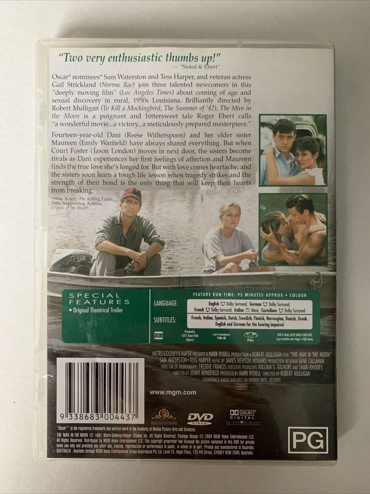 The Man In The Moon (DVD, 1991) Reese Witherspoon, Sam Waterston - Region 4,2