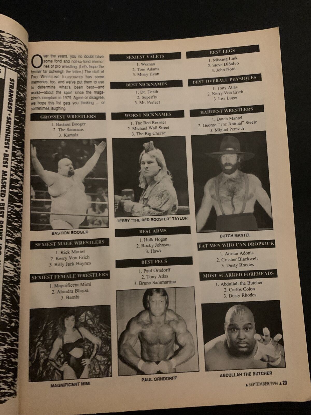 Pro Wrestling Illustrated Magazine September 1994 Anniversary Collector's Issue