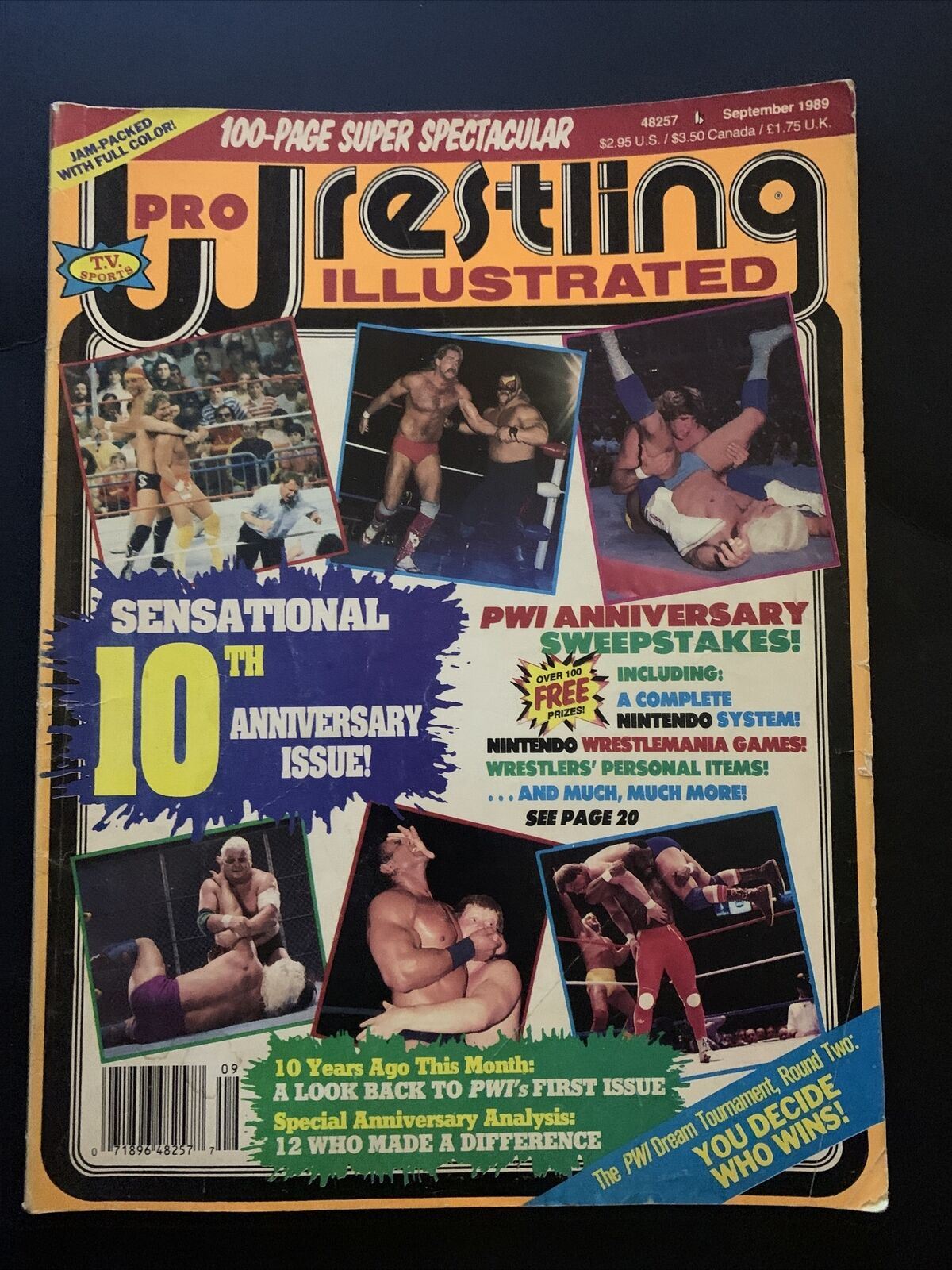 Pro Wrestling Illustrated September 1989 - 10th Anniversary Issue