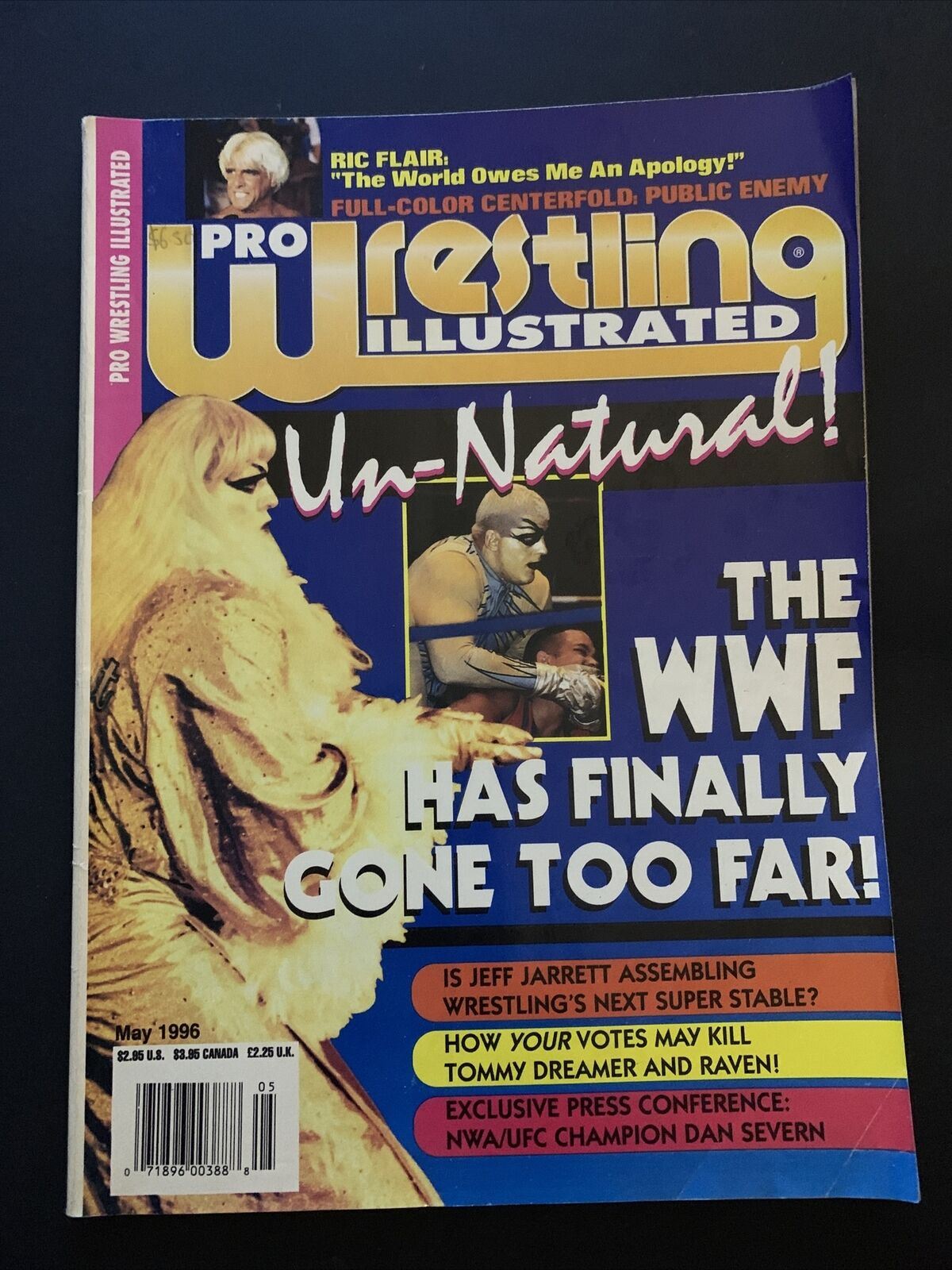 Pro Wrestling Illustrated Magazine May 1996 - Ric Flair, Public Enemy WWF NWA