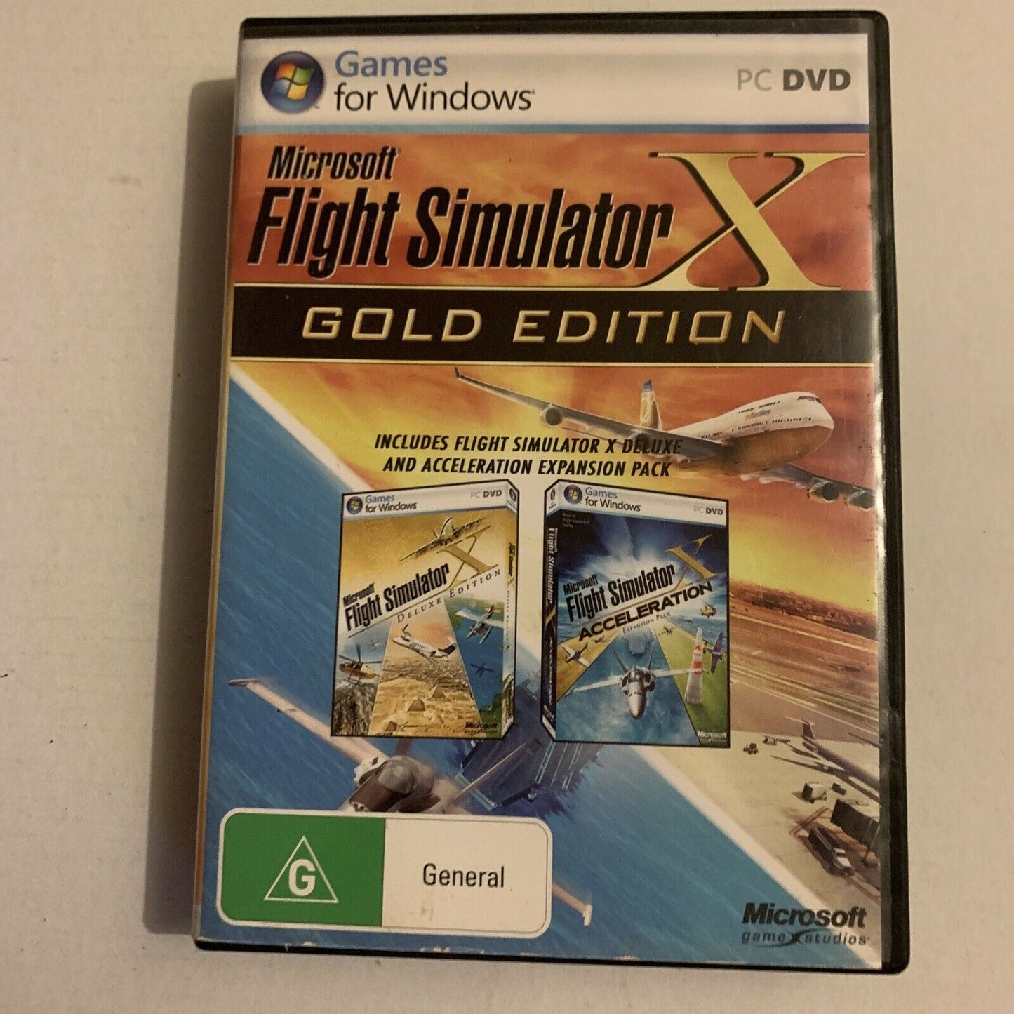 Microsoft Flight Simulator X Gold Edition PC DVD-ROM 3-Discs & Acceleration Pack