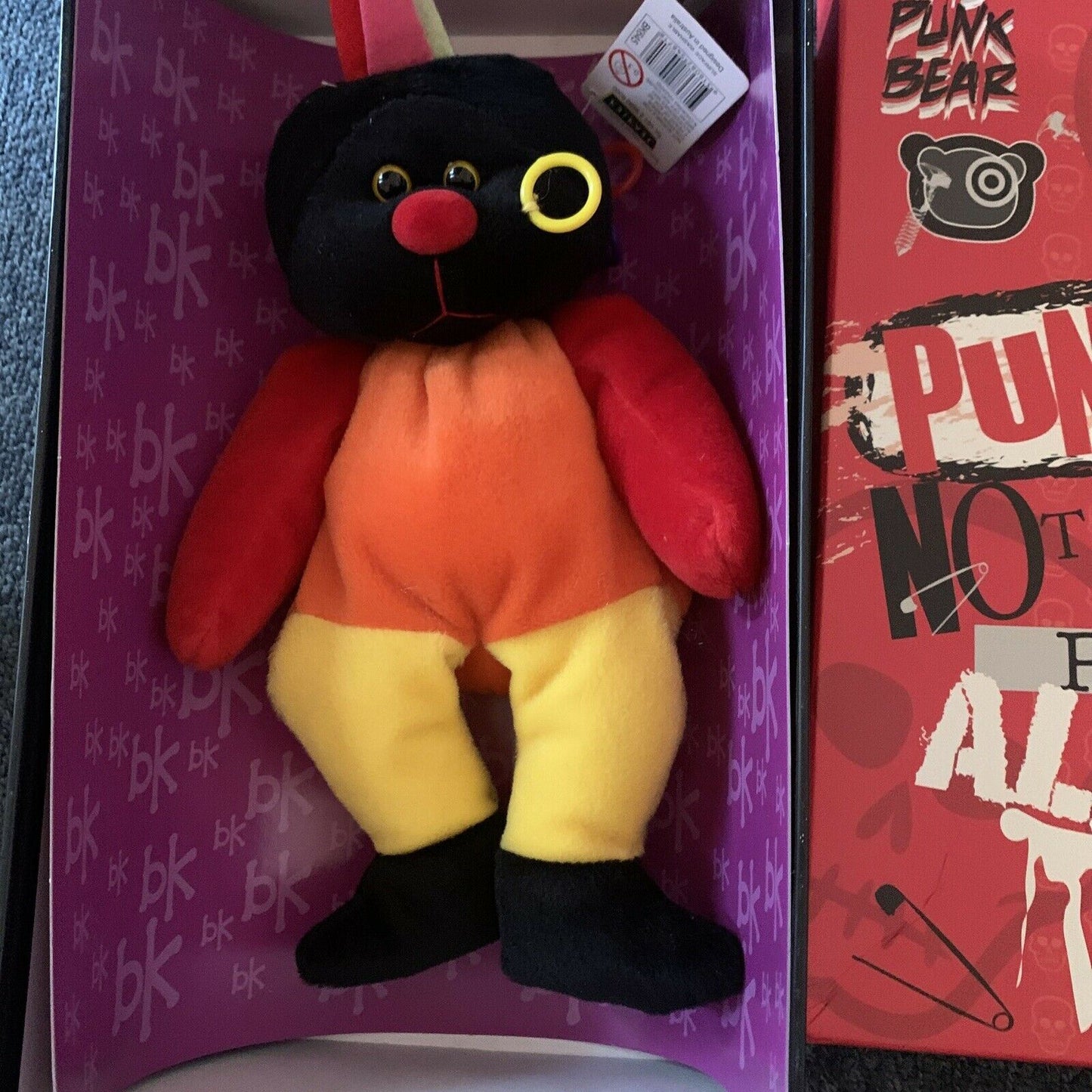 Beanie Kids SAMMY THE PUNK BEAR 26cm Tall Limited Edition with Box