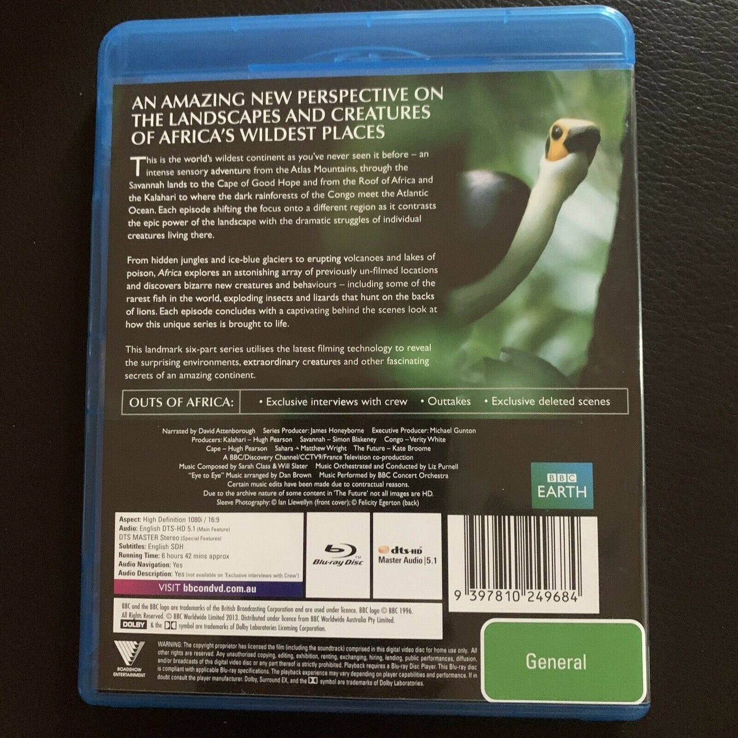 David Attenborough - Africa (Bluray, 2013, 3-Disc) BBC