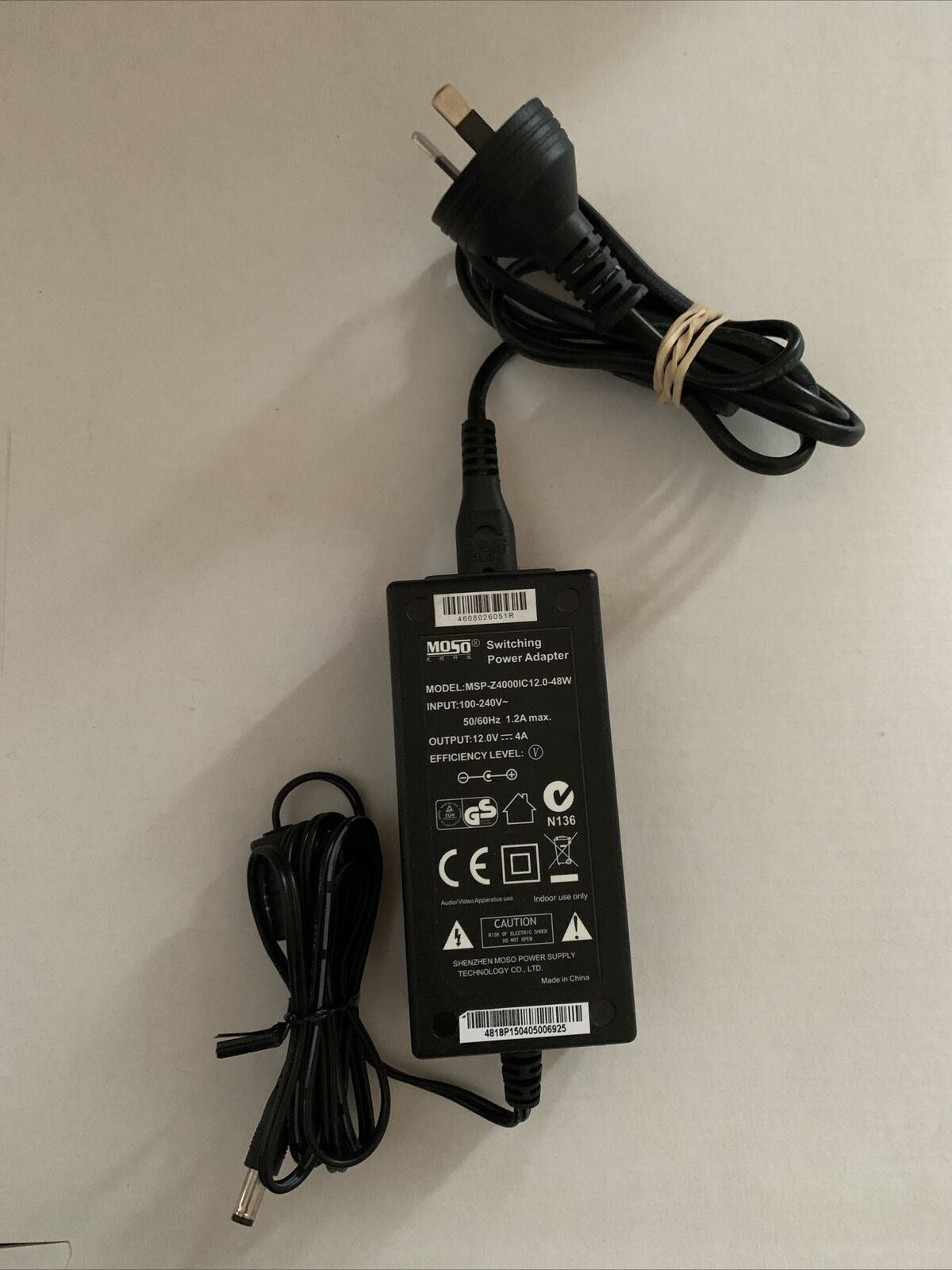 MOSO MSP-Z4000IC12.0-48W Switching Power Adapter 12v 4a