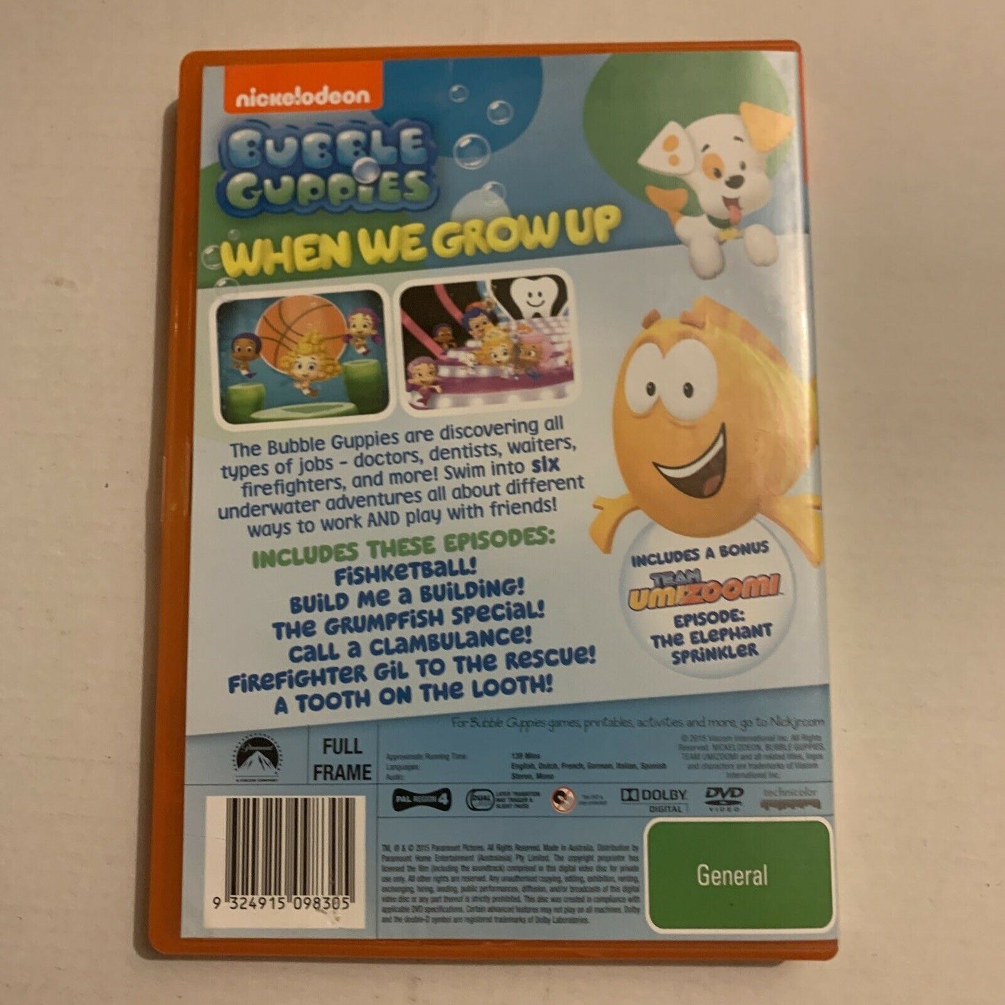 Bubble Guppies - When We Grow Up (DVD, 2015) Region 4&2