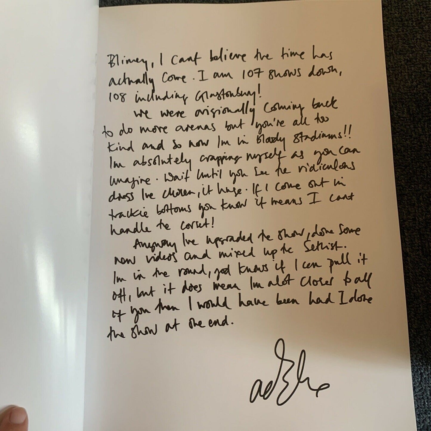 Adele Live World Tour Program Book 2017