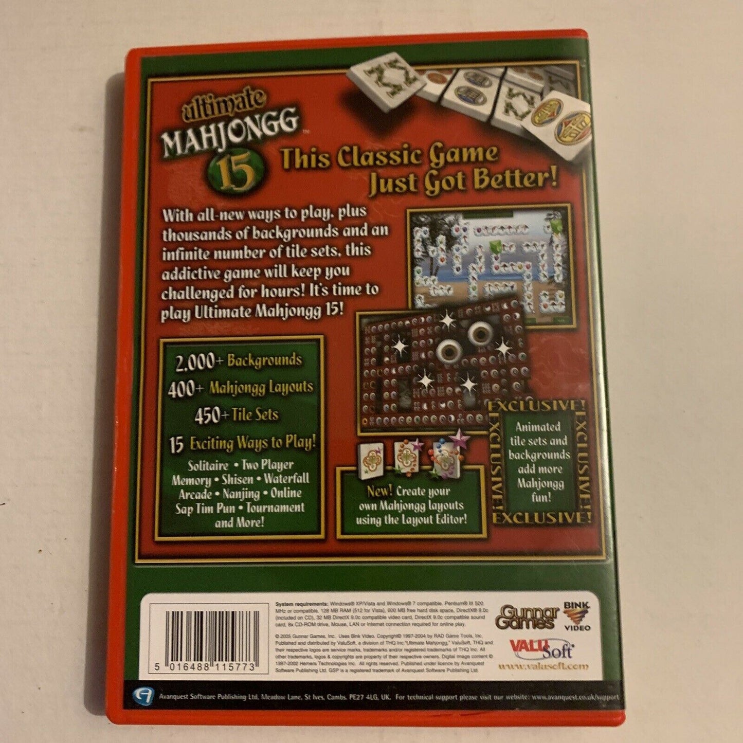 Ultimate Mahjongg 15 Great Ways To Play PC CDROM