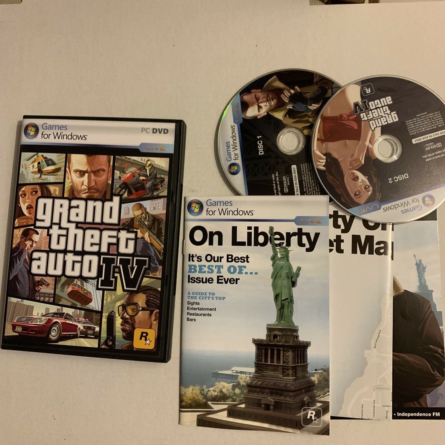 Grand Theft Auto IV 4 PC DVD-ROM With Manual & Map