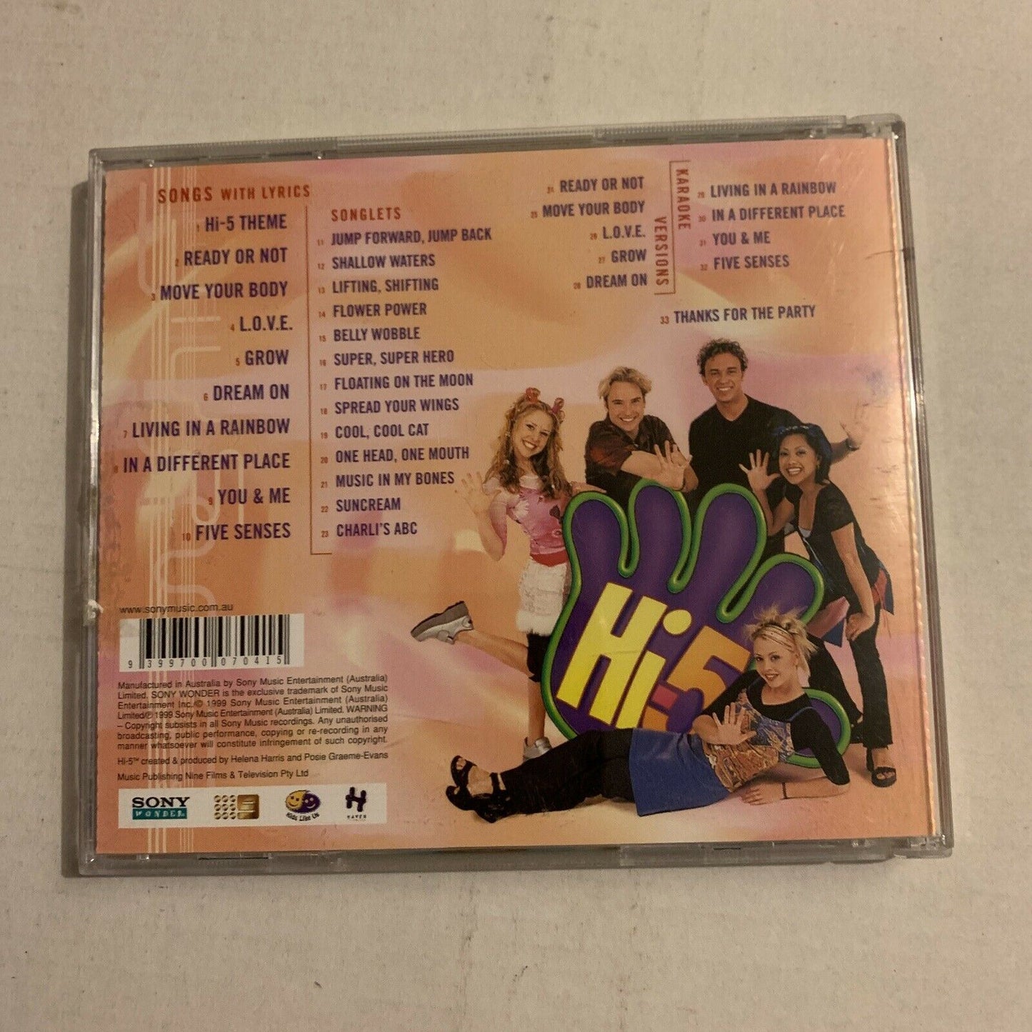 Jump and Jive With Hi-5 by Hi-5 (CD, Sep-1999, Sony Music Distribution (USA))