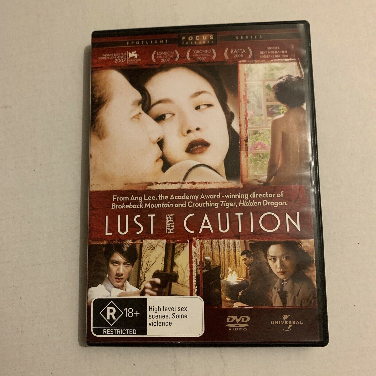 Lust Caution (DVD, 2005) Tony Leung, Tang Wei, Joan Chen. Region 4&2