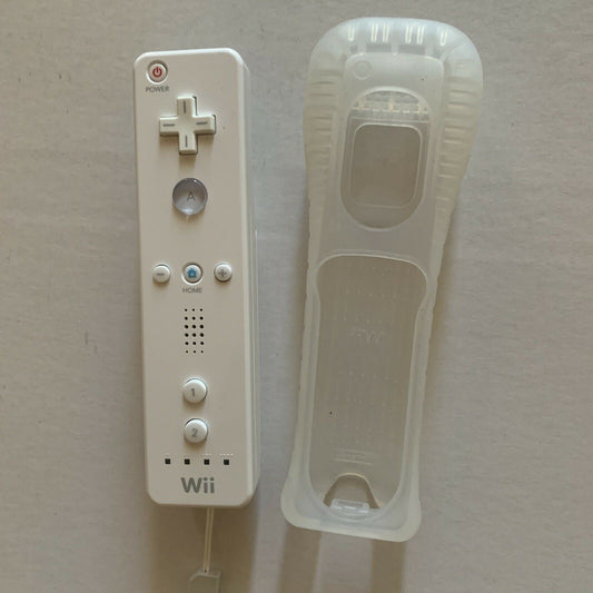 Genuine Nintendo Wii Controller Remote For Wii & Wii U RVL-003 w Plastic Cover