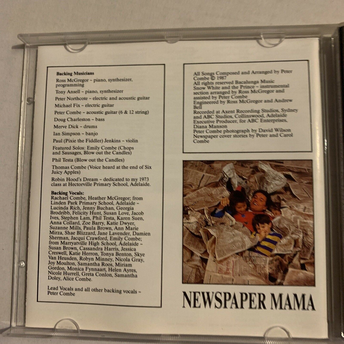 Peter Combe - Newspaper Mama - 19 Songs for Children (CD, 1988)