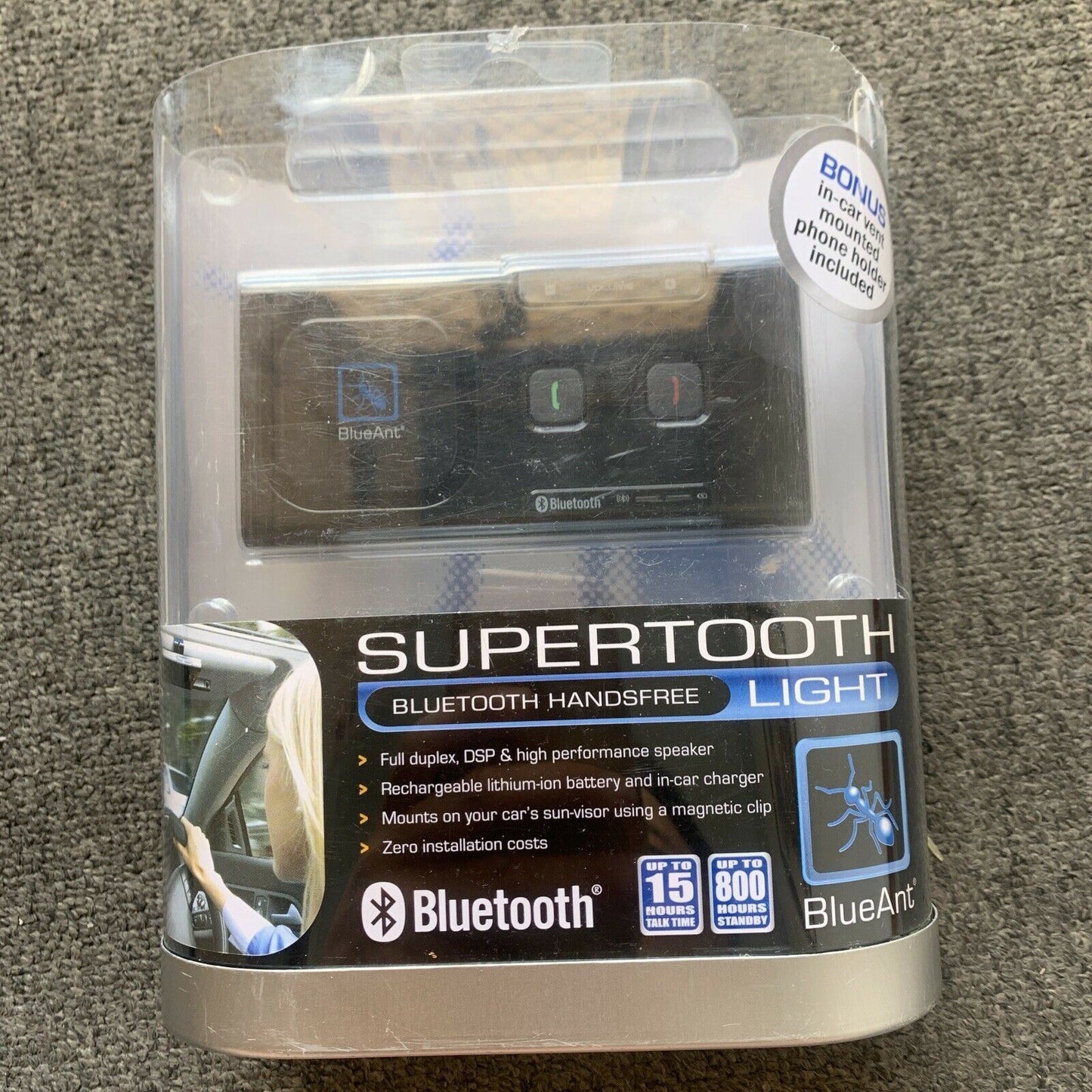 BlueAnt - Supertooth Bluetooth Light Hands-free Speaker/Microphone For Car