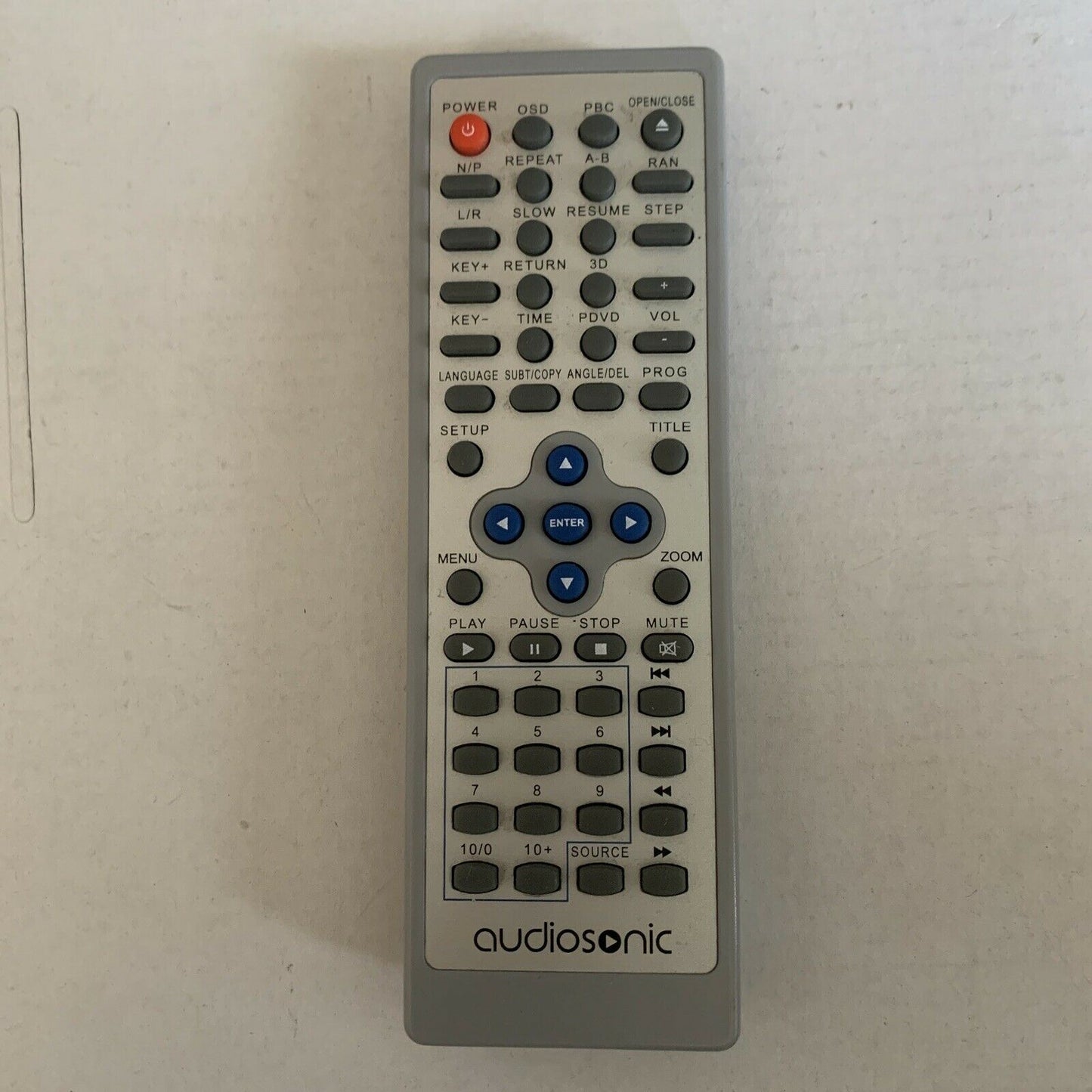 Audiosonic CX-501 Remote Control For DVD Player