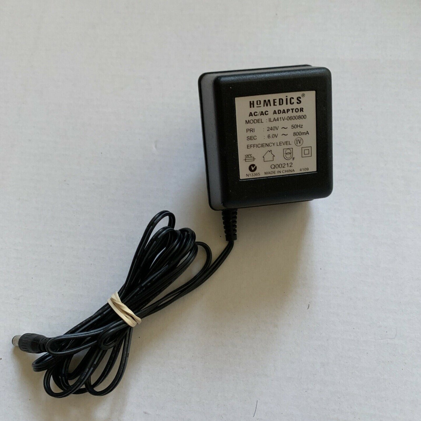 Genuine Homedics AC Adaptor ILA1V-0600800 6V 800mA