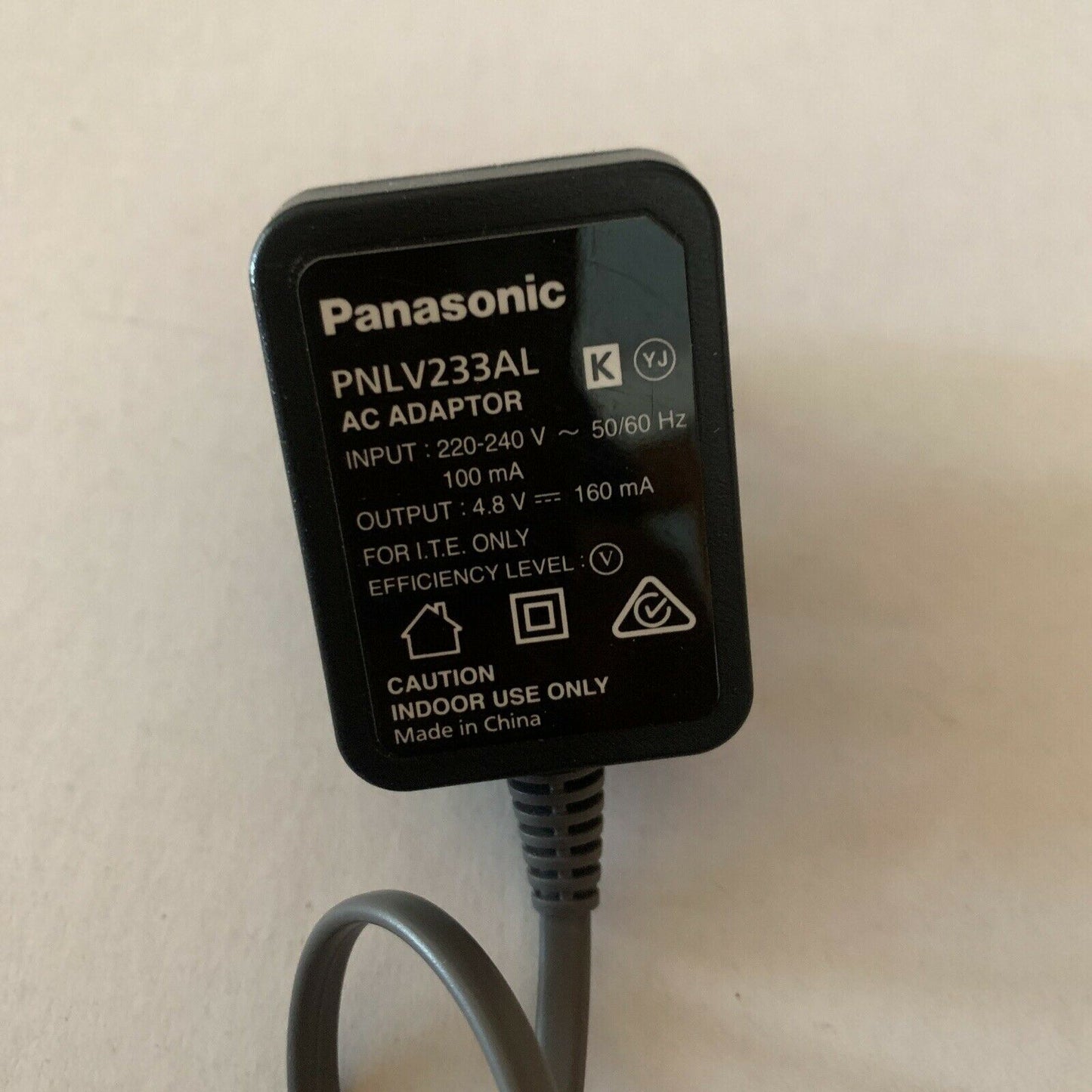 Genuine Panasonic PNLV233AL AC Adapter 4.8V 160mA For Home Phone