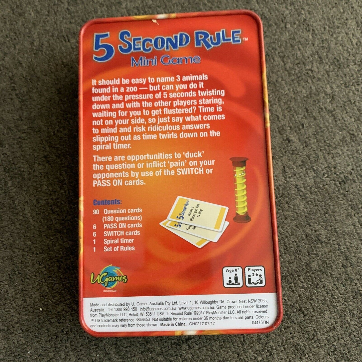 5 Second Rule Mini Game - The Game of Quick Thinking & Fast Talking