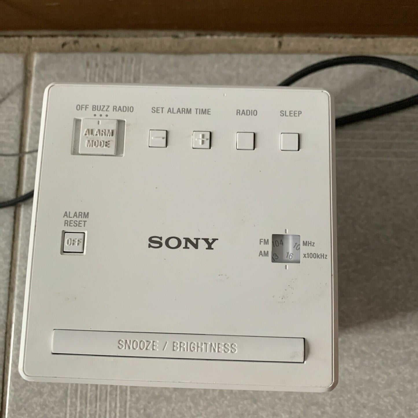 Sony ICFC1 Dual Alarm Clock AM/FM Radio - White