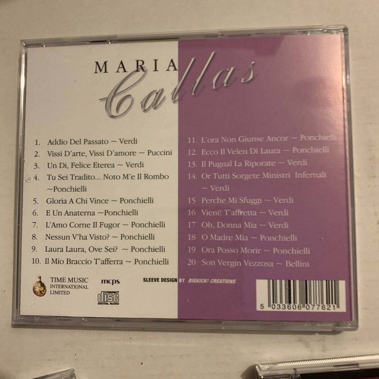 Maria Callas (CD, Sep-2005, 3 Discs, Time Music International Limited)