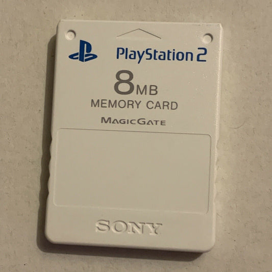 Genuine Official Sony Playstation 2 Memory Card 8MB MagicGate SCPH-10020 White