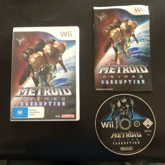 Metroid Prime 3: Corruption - Nintendo Wii Game PAL Complete w Manual, Shooter