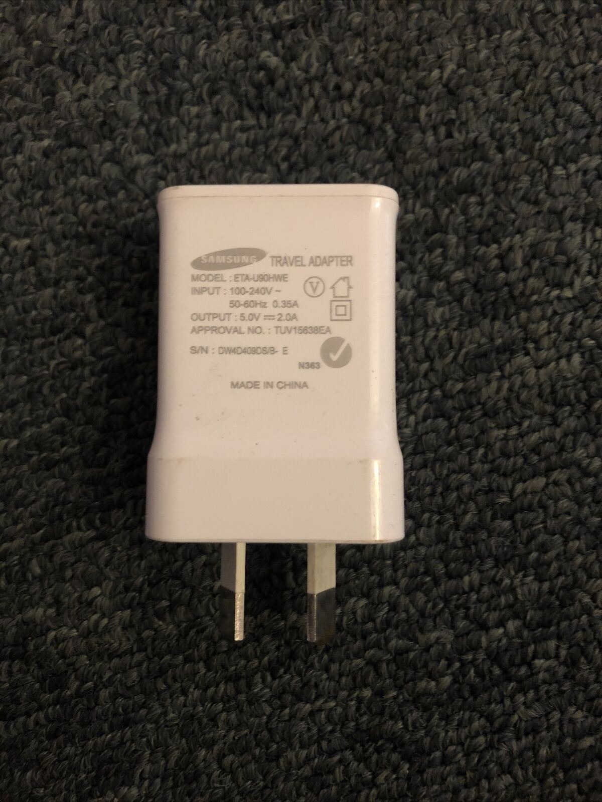 Samsung Travel Adapter ETA-U90HWE 5v 2a